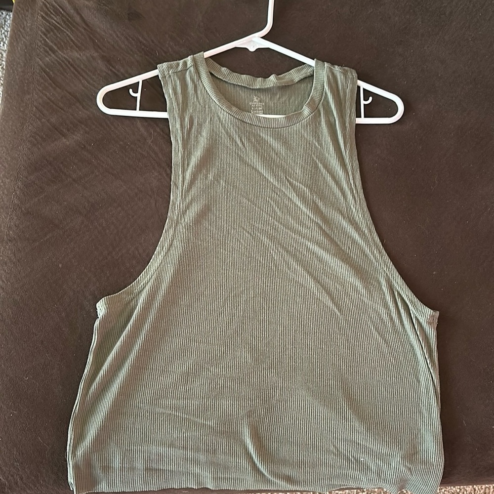 Aerie Ribbed Cropped Tank